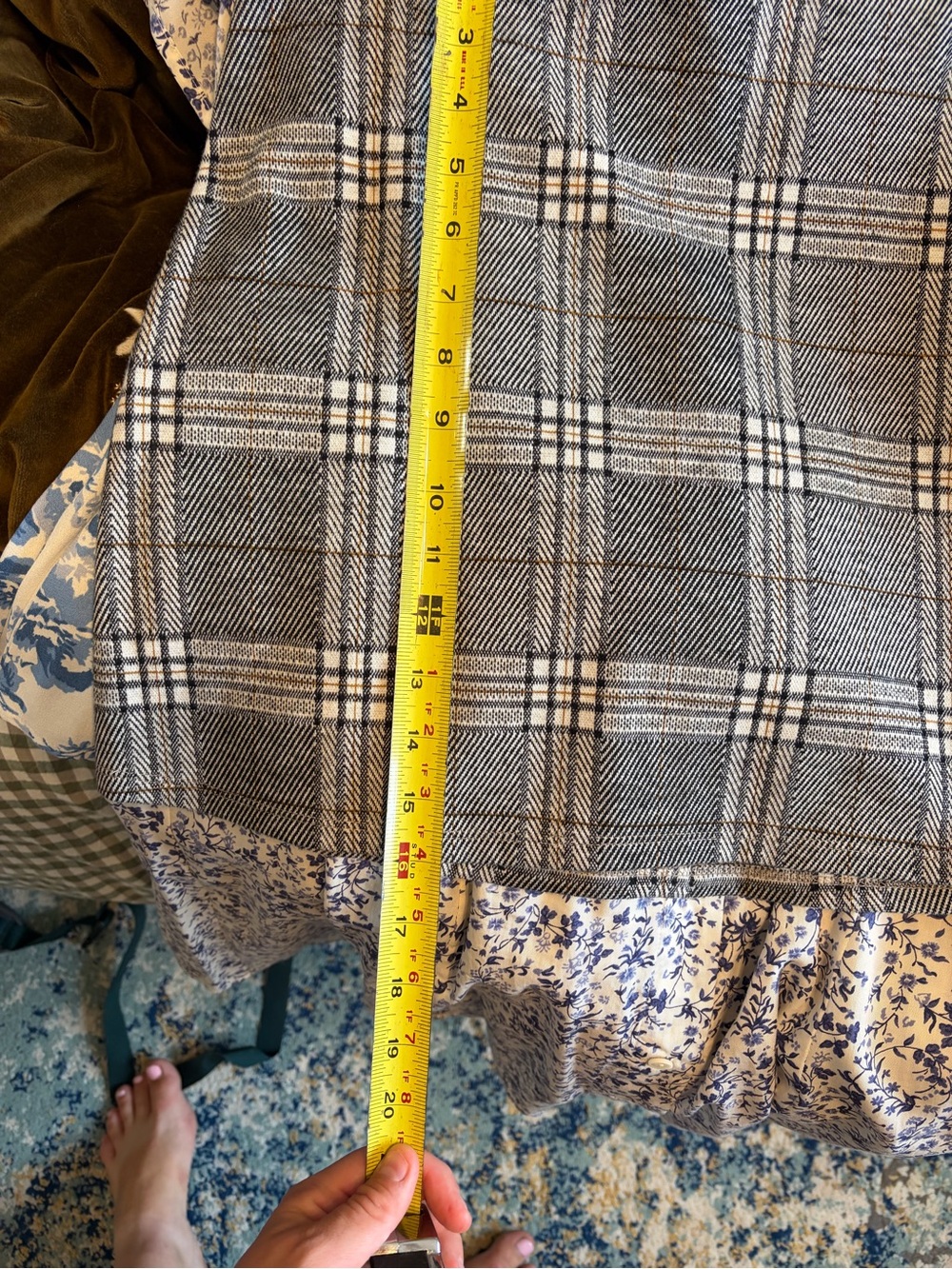 Reformation Black & White Plaid Mini Skirt - Picture 3 of 6